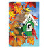 Colorful Bird House Suede Garden Flag