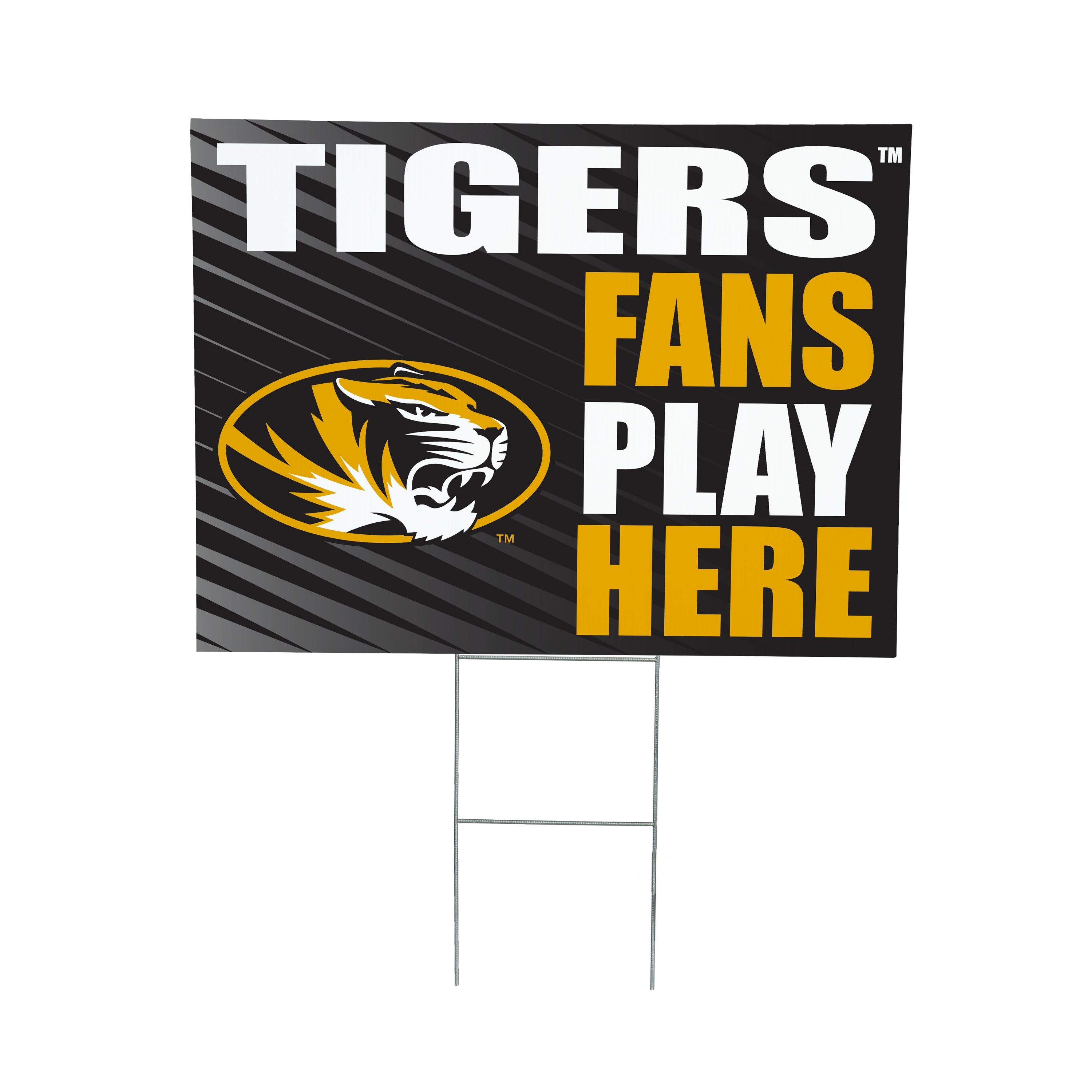 University of Missouri Coroplast Yard Sign "Fans Play Here"