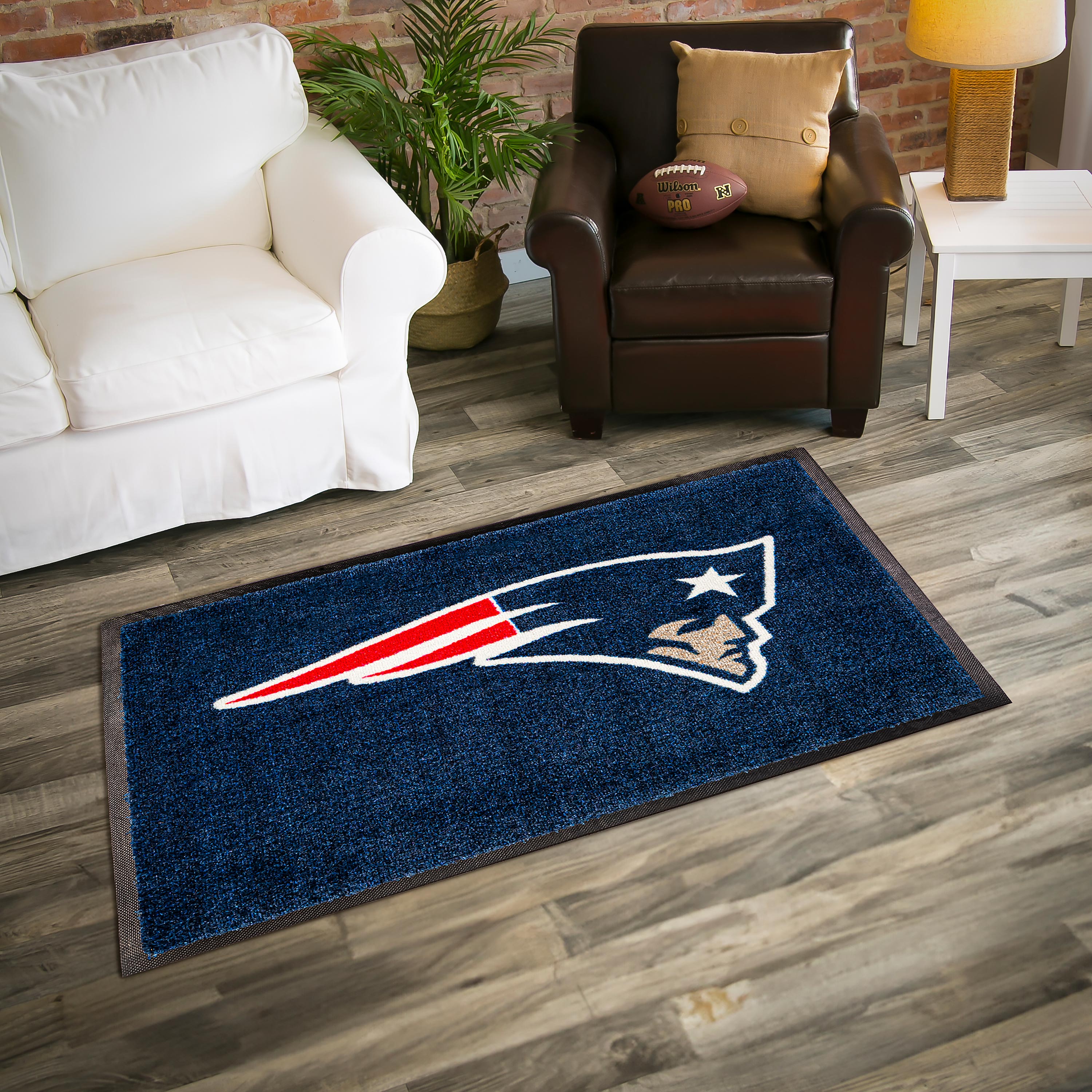 3'x5'  Large USA Indoor Outdoor Outdoor Entryway Mat, New England Patriots