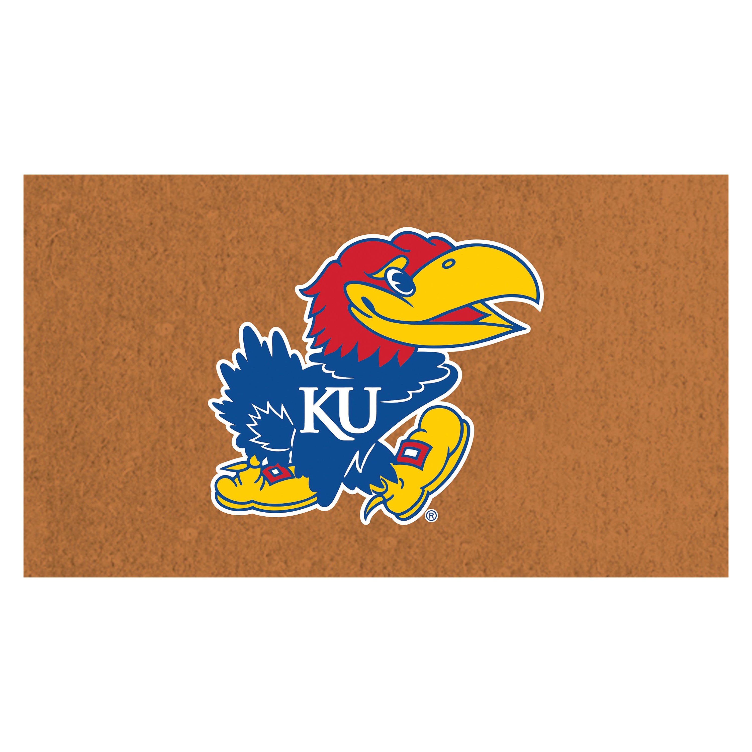 Coir Mat, 16"x28", University of Kansas