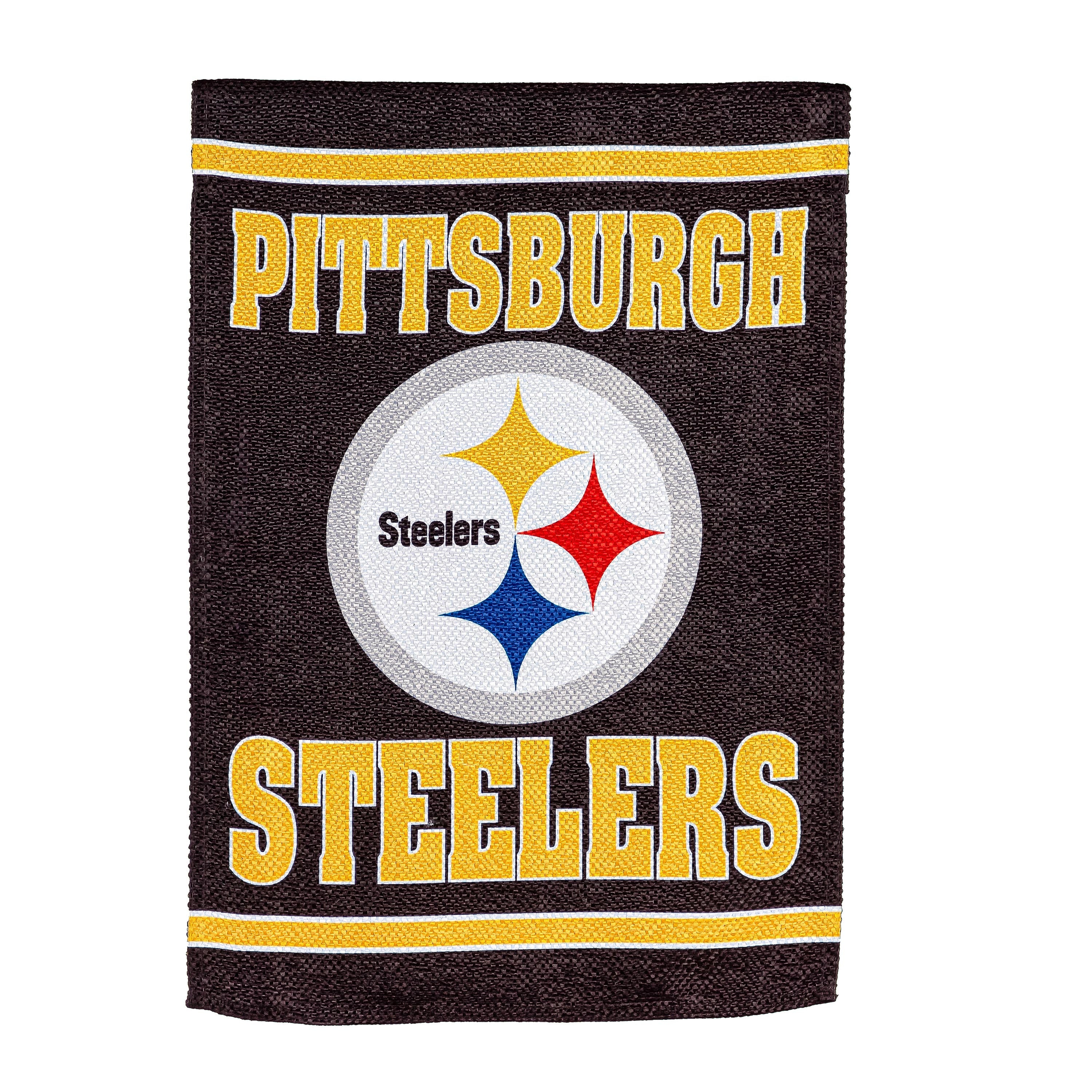 Embossed Suede Flag, House Size, Pittsburgh Steelers