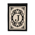 Cambridge Monogram Garden Applique Flag, Letter J