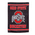 Embossed Suede Flag, House Size, Ohio State University