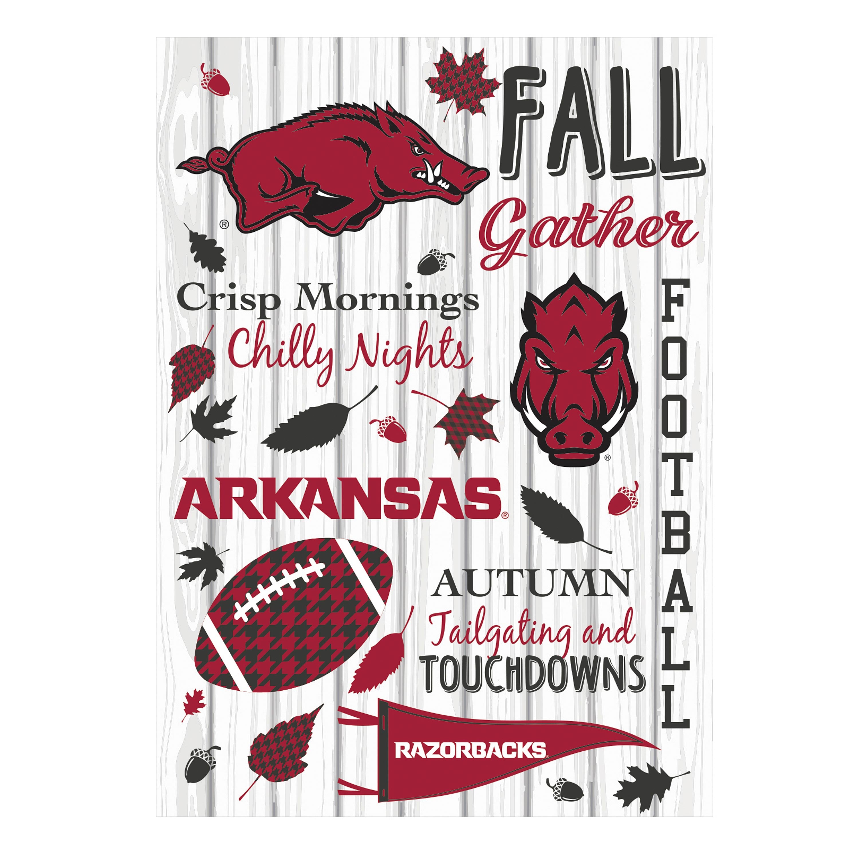 University of Arkansas, Moire Flag, House Size, Fall Seasonal