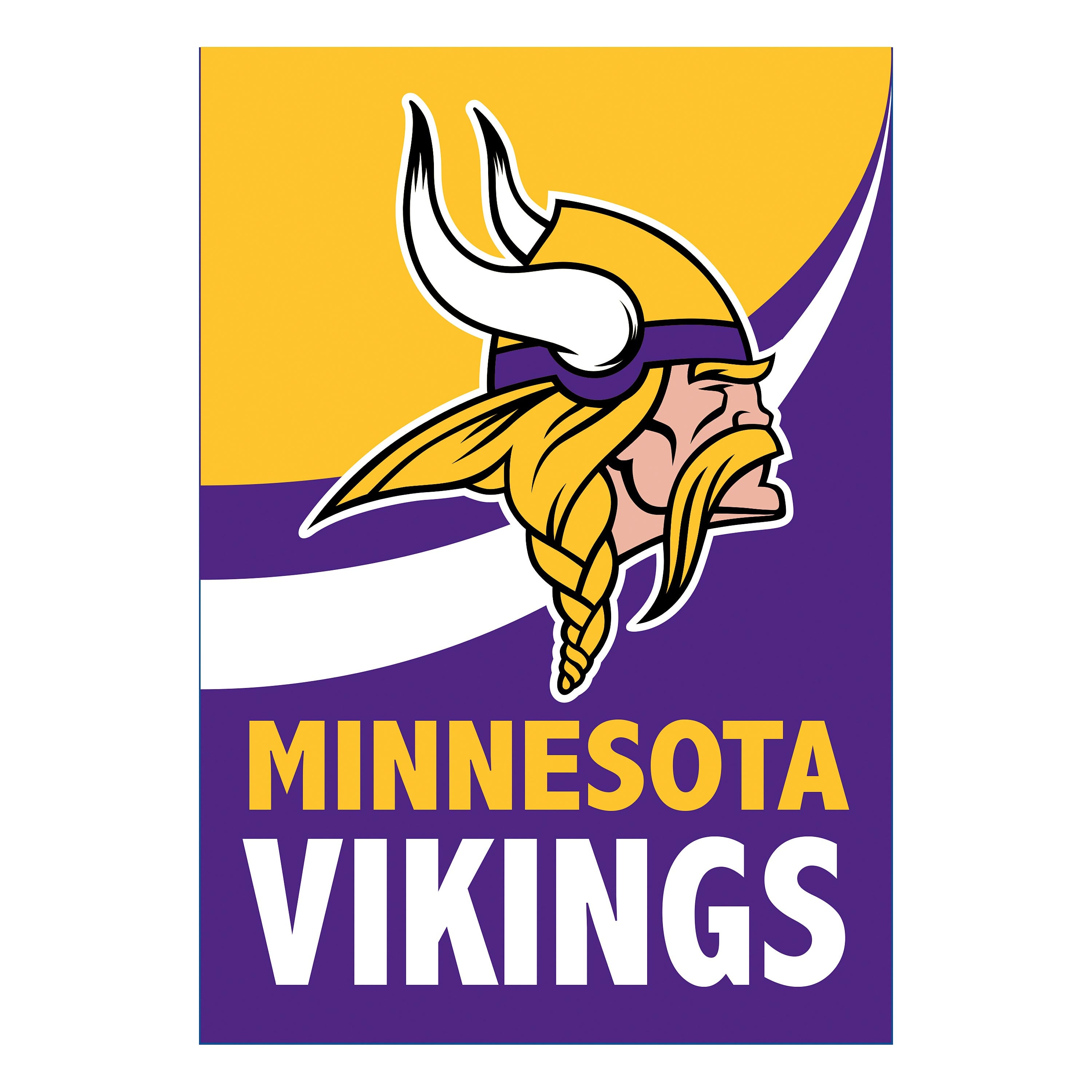 Minnesota Vikings Burlap Flag House Size