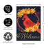 Fall Cardinal Wreath Burlap Garden Flag