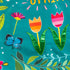 Welcome Spring Bunny Applique House Flag