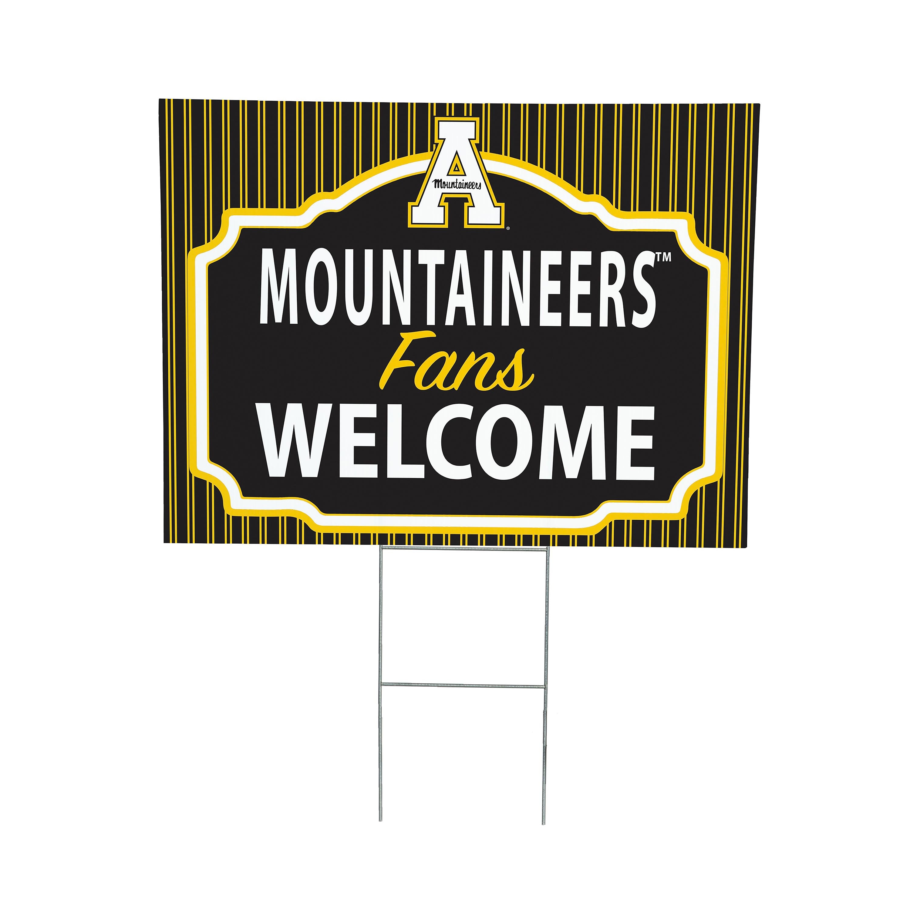 Appalachian State University Coroplast Yard Sign, "Fans Welcome"
