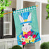 Mister Easter Bunny Applique House Flag