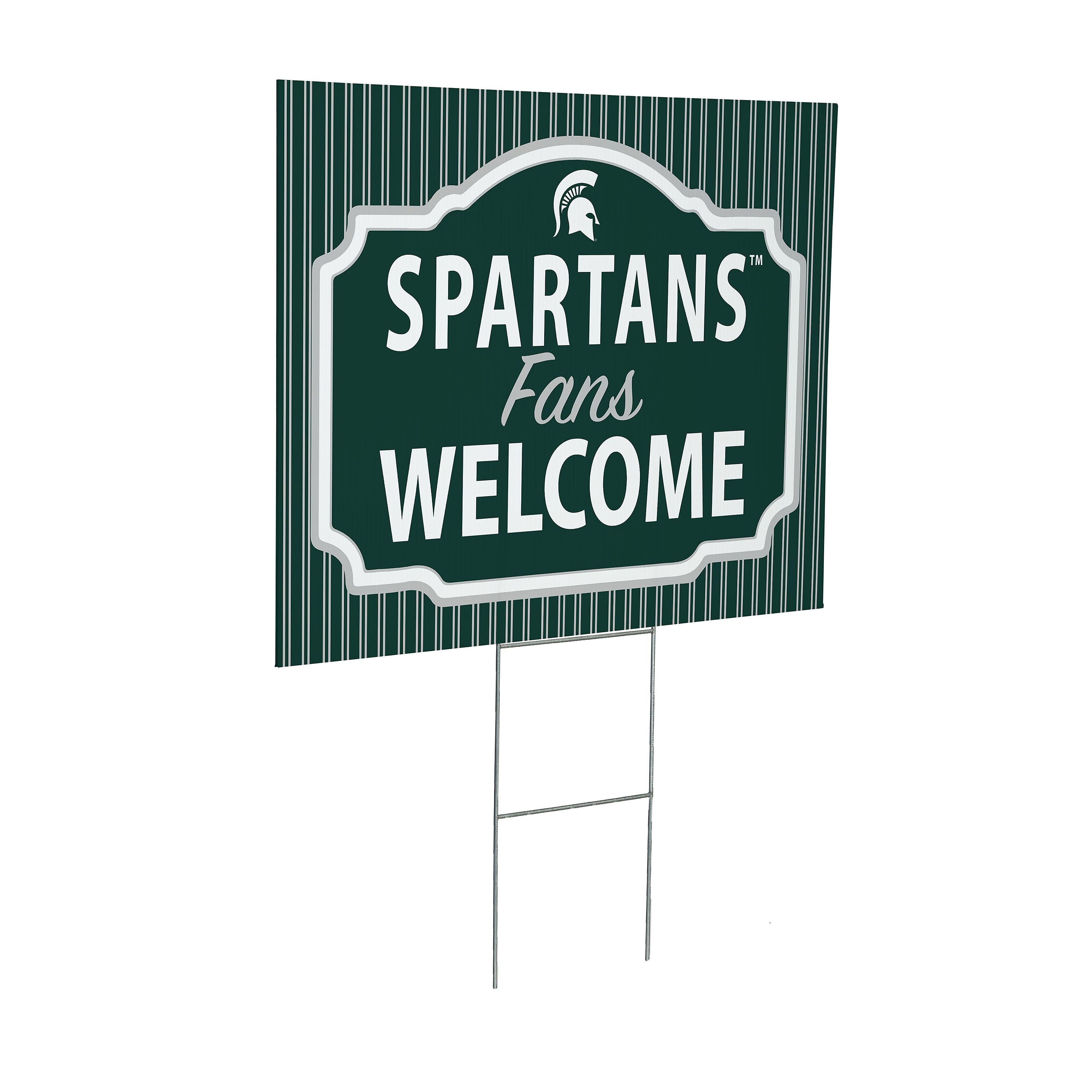 Michigan State University Coroplast Yard Sign, "Fans Welcome"