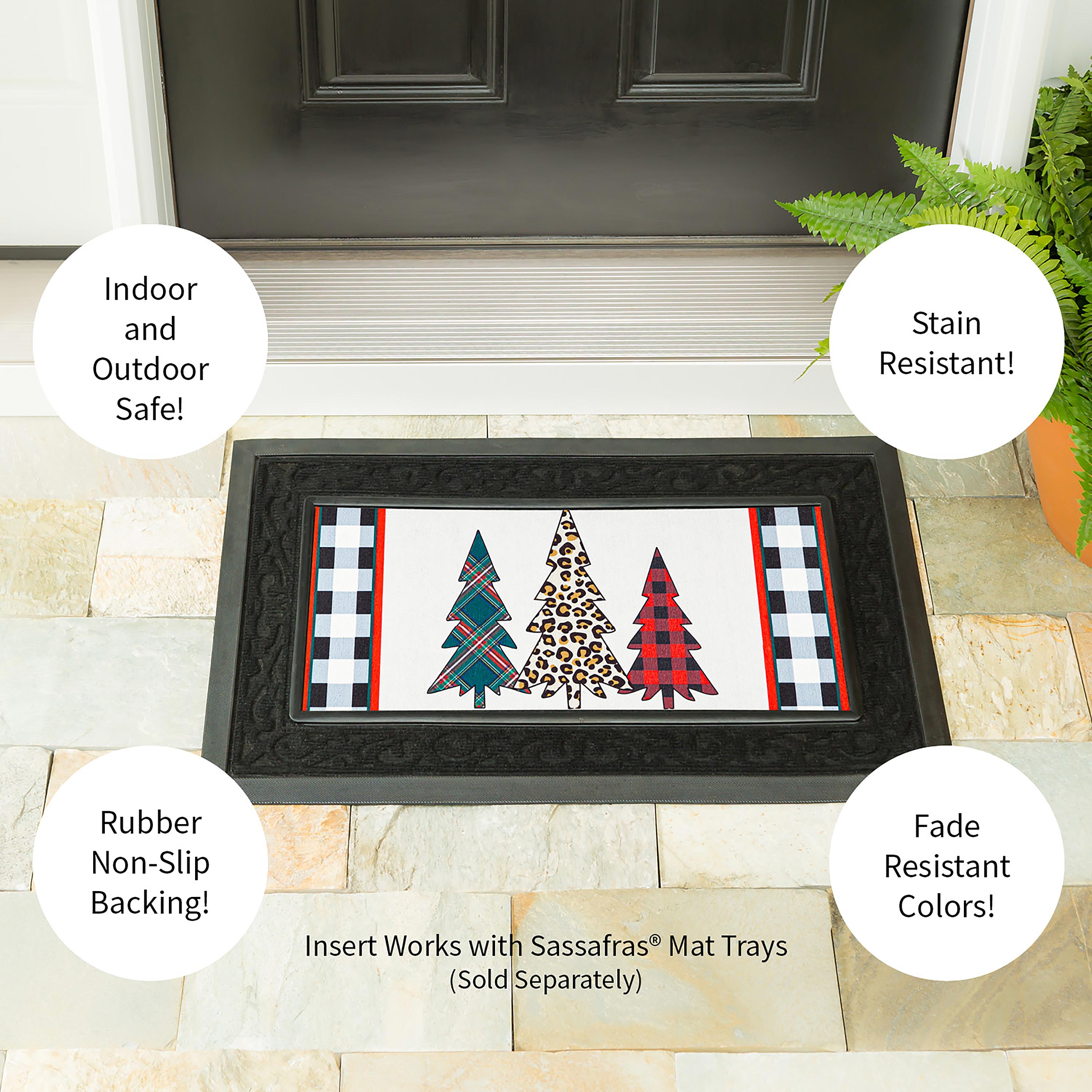 Mixed Print Christmas Trees Sassafras Switch Mat