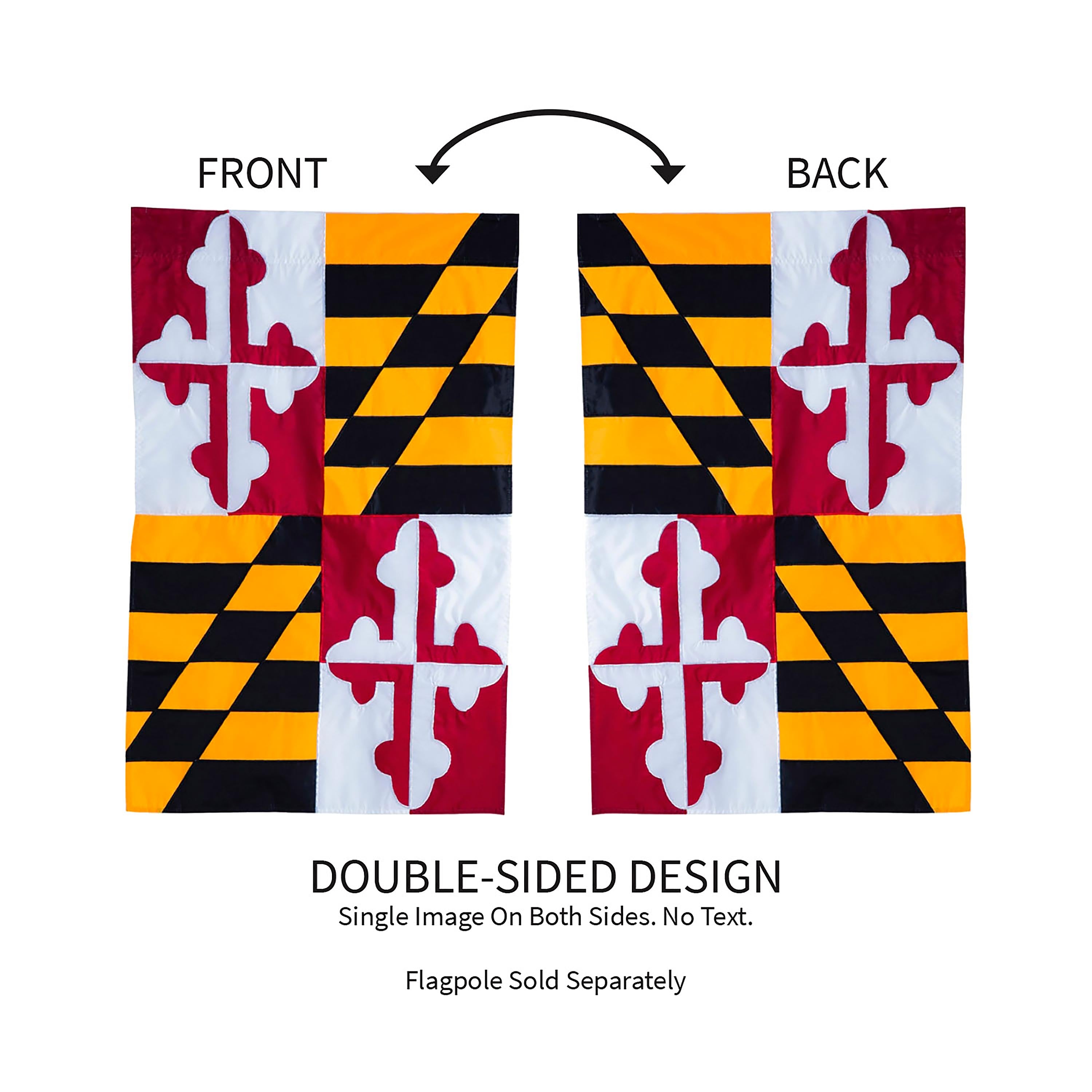 Maryland State Flag Garden Applique Flag