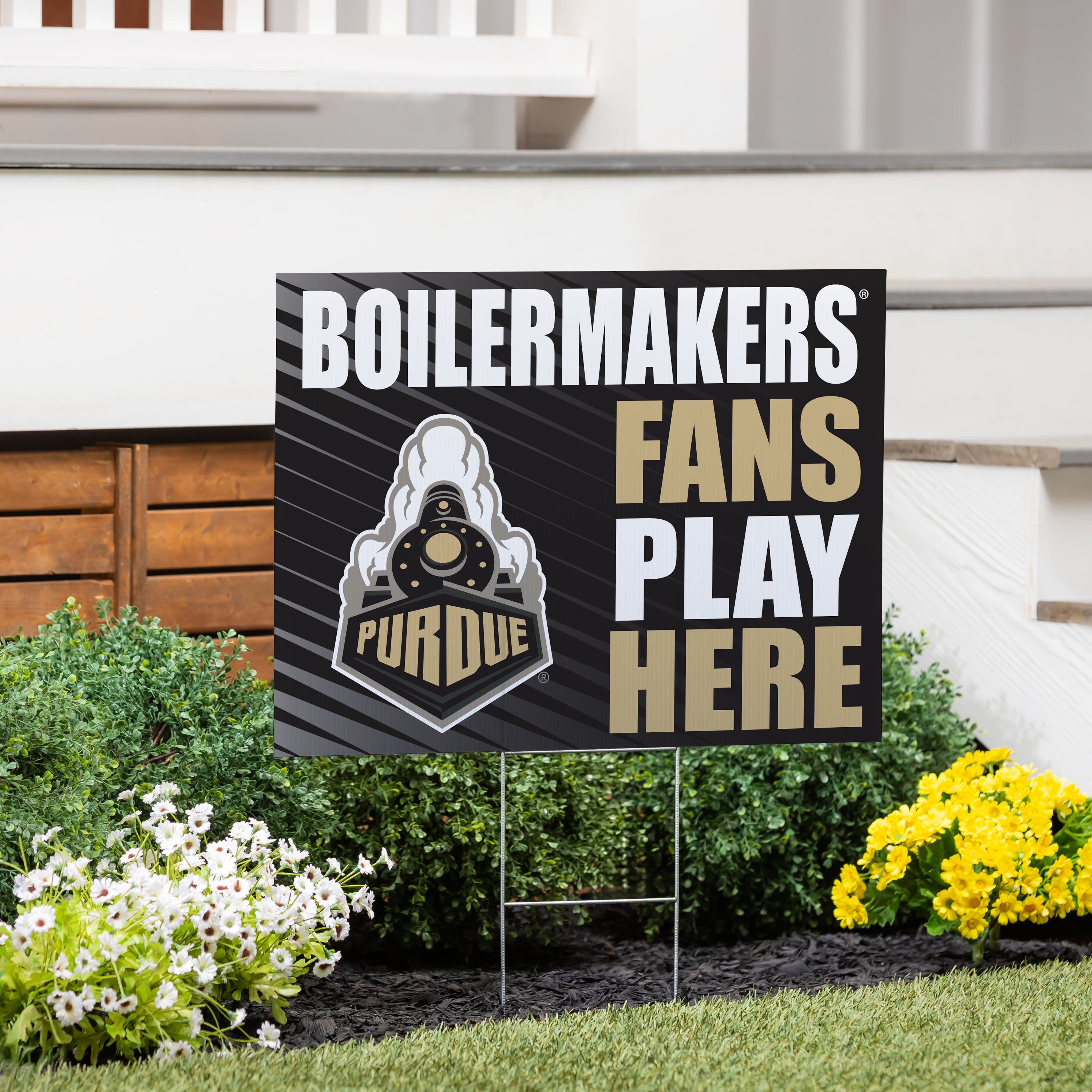 Purdue University Coroplast Yard Sign "Fans Play Here"