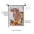 Highland Cow Fall Floral Applique Garden Flag
