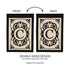 Cambridge Monogram Garden Applique Flag, Letter C