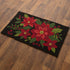 Indoor/Outdoor Poinsettia Hooked Polypropylene Accent Rug 24"x42"