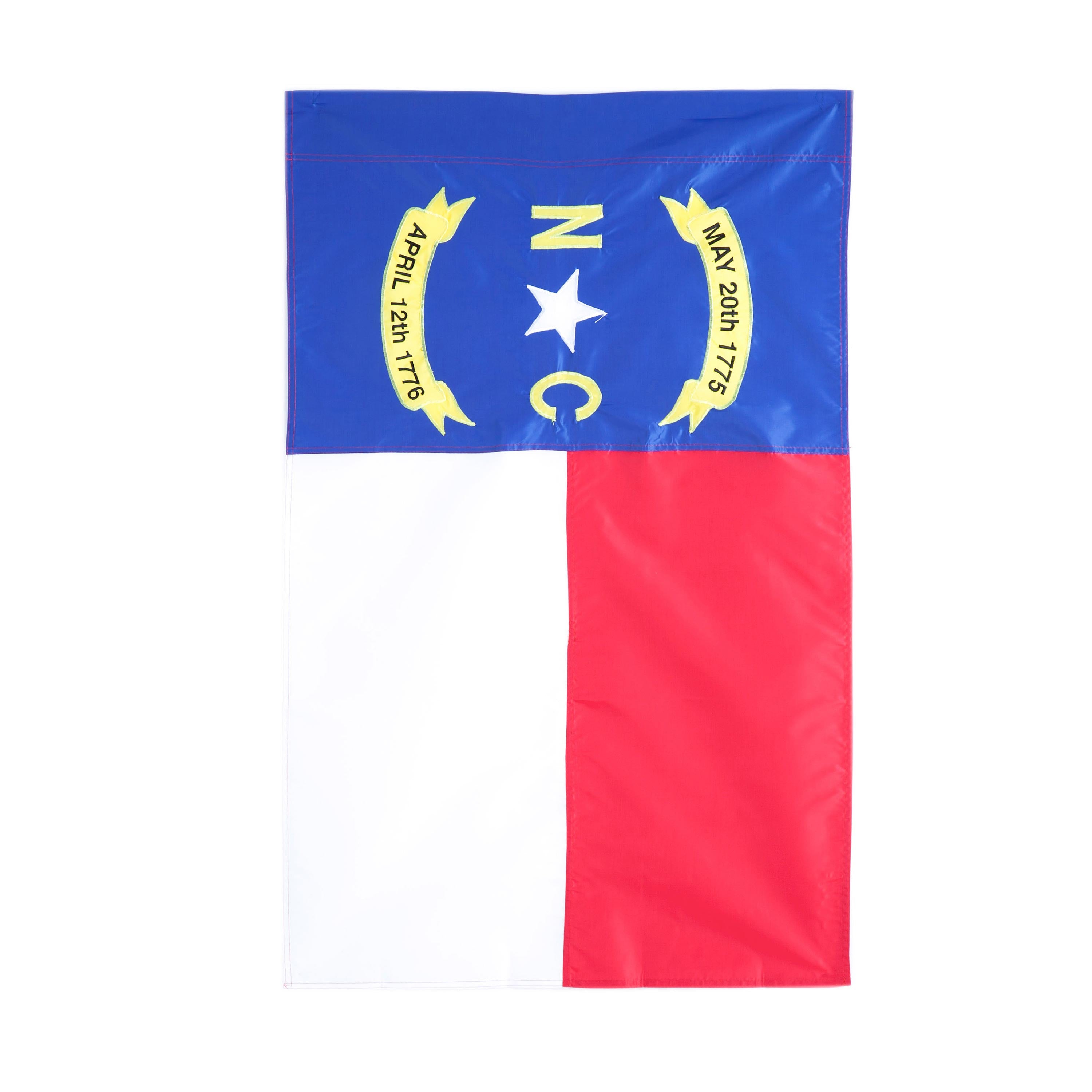 North Carolina State Flag House Applique Flag
