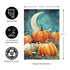 Watercolor Pumpkin Patch Suede Garden Flag