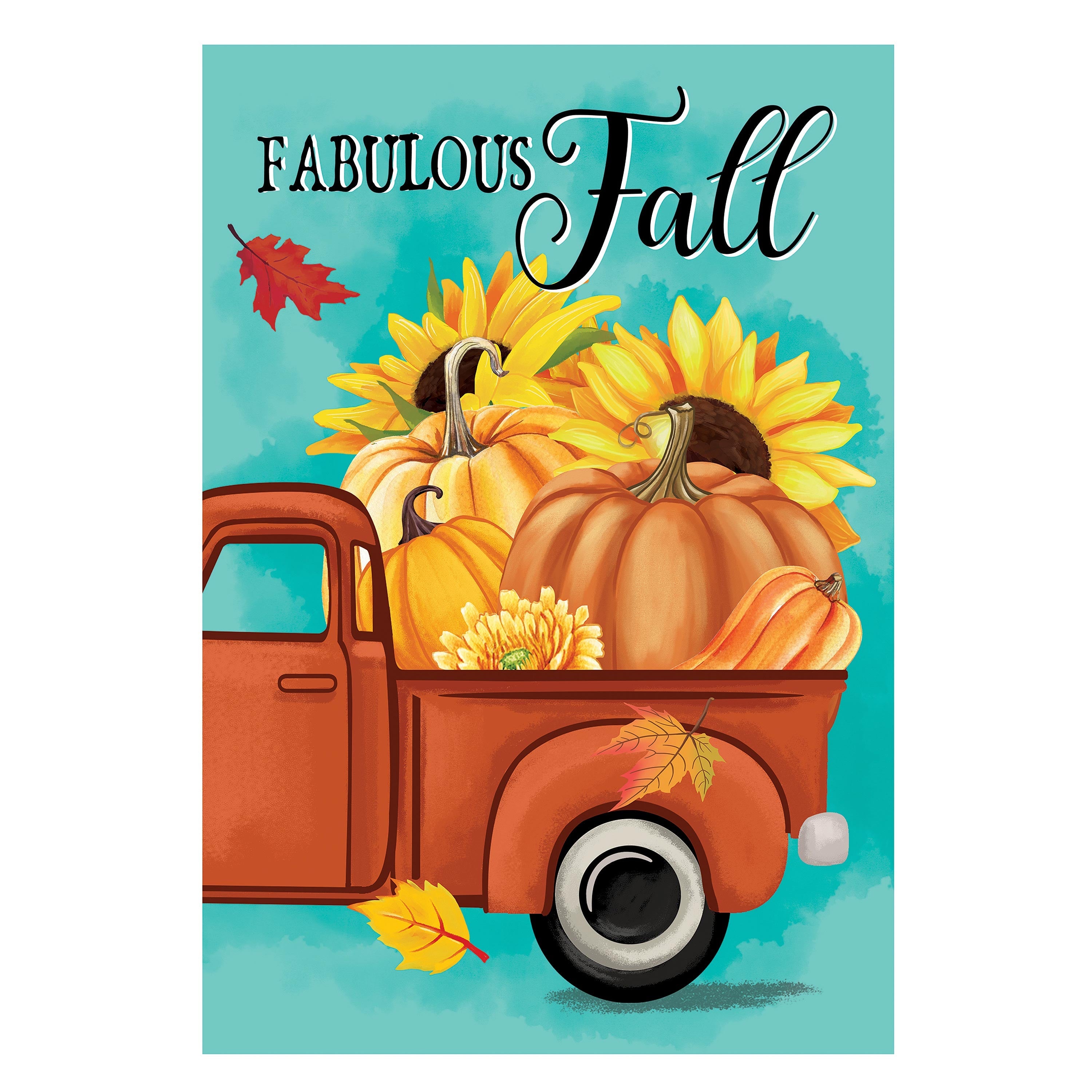 Pickup For Fall Suede Garden Flag