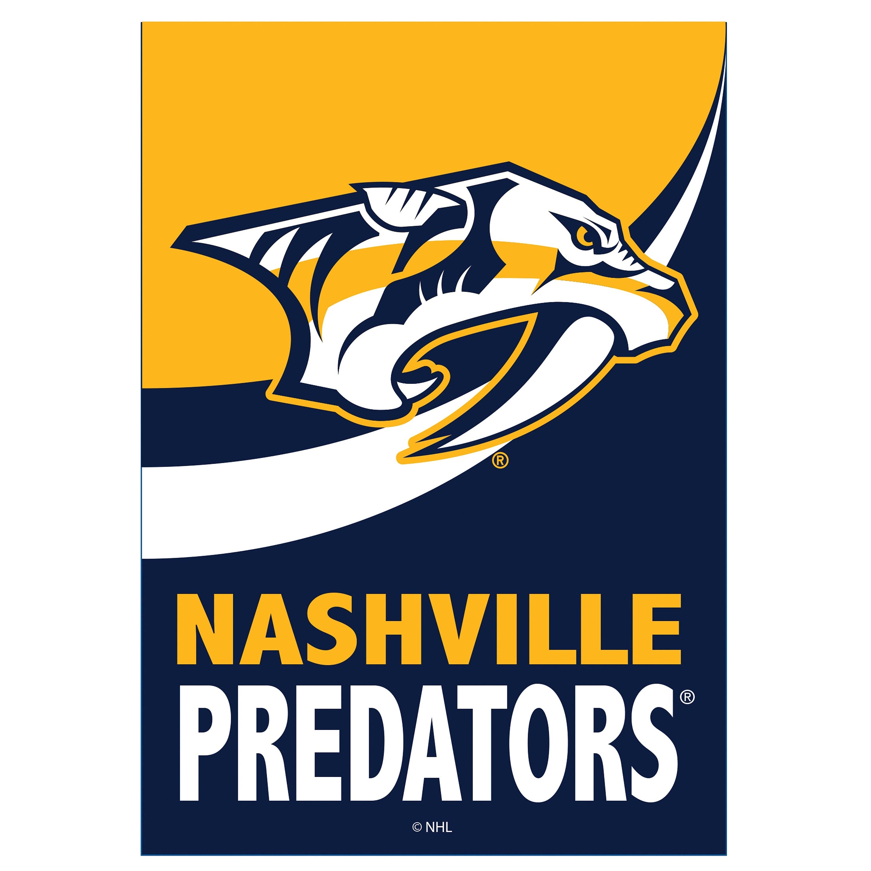 Nashville Predators Burlap Flag House Size
