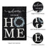 Eucalyptus Welcome Garden Burlap Flag