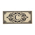 Cambridge Monogram Burlap Sassafras Switch Mat, Letter C