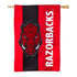 Double-Sided Embellished NCAA College Team Pride Applique House Flag, Univ of Arkansas