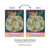 Patterned Jacobean Floral Pumpkin Applique Garden Flag