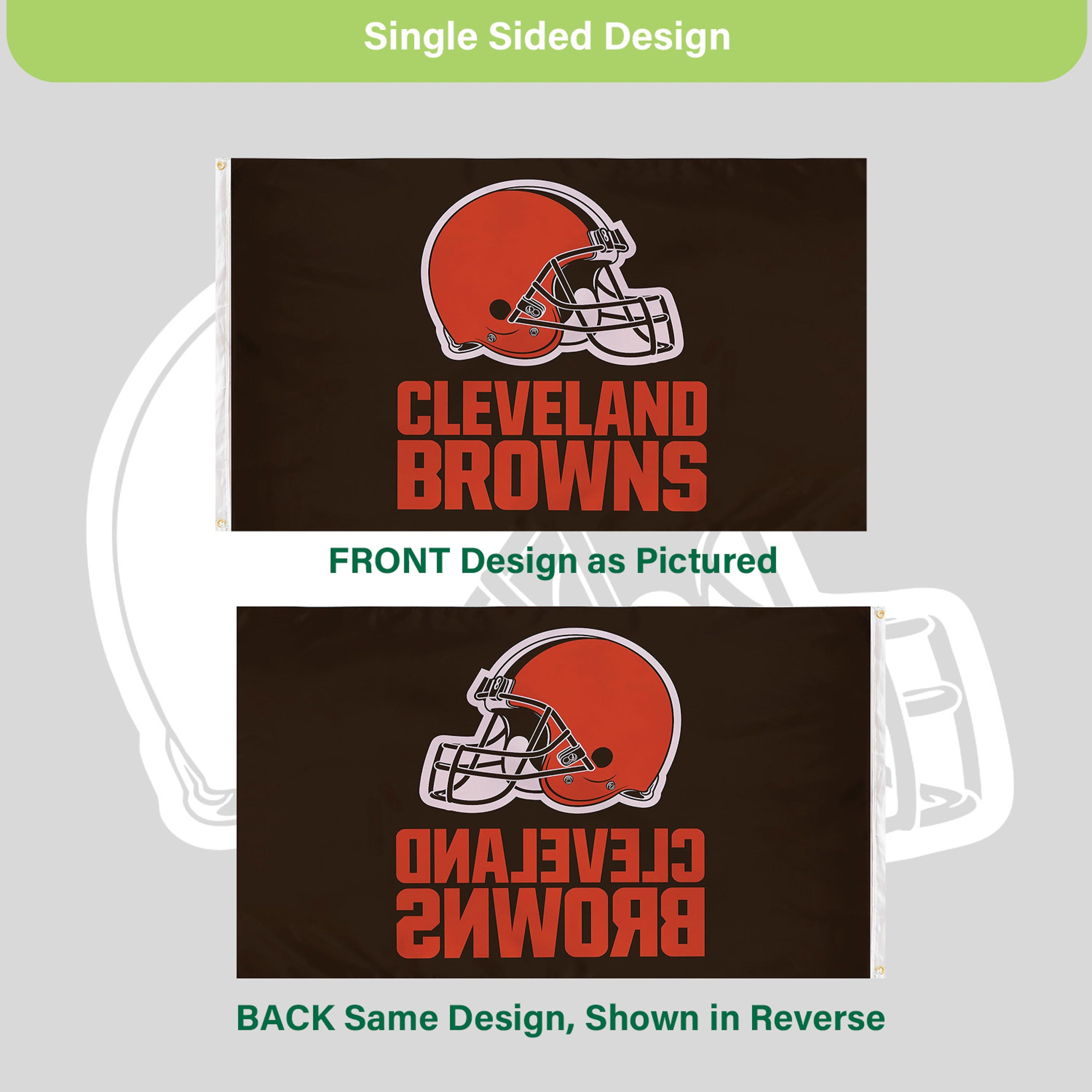 3'x5' Single Sided Flag w/ 2 Grommets, Cleveland Browns
