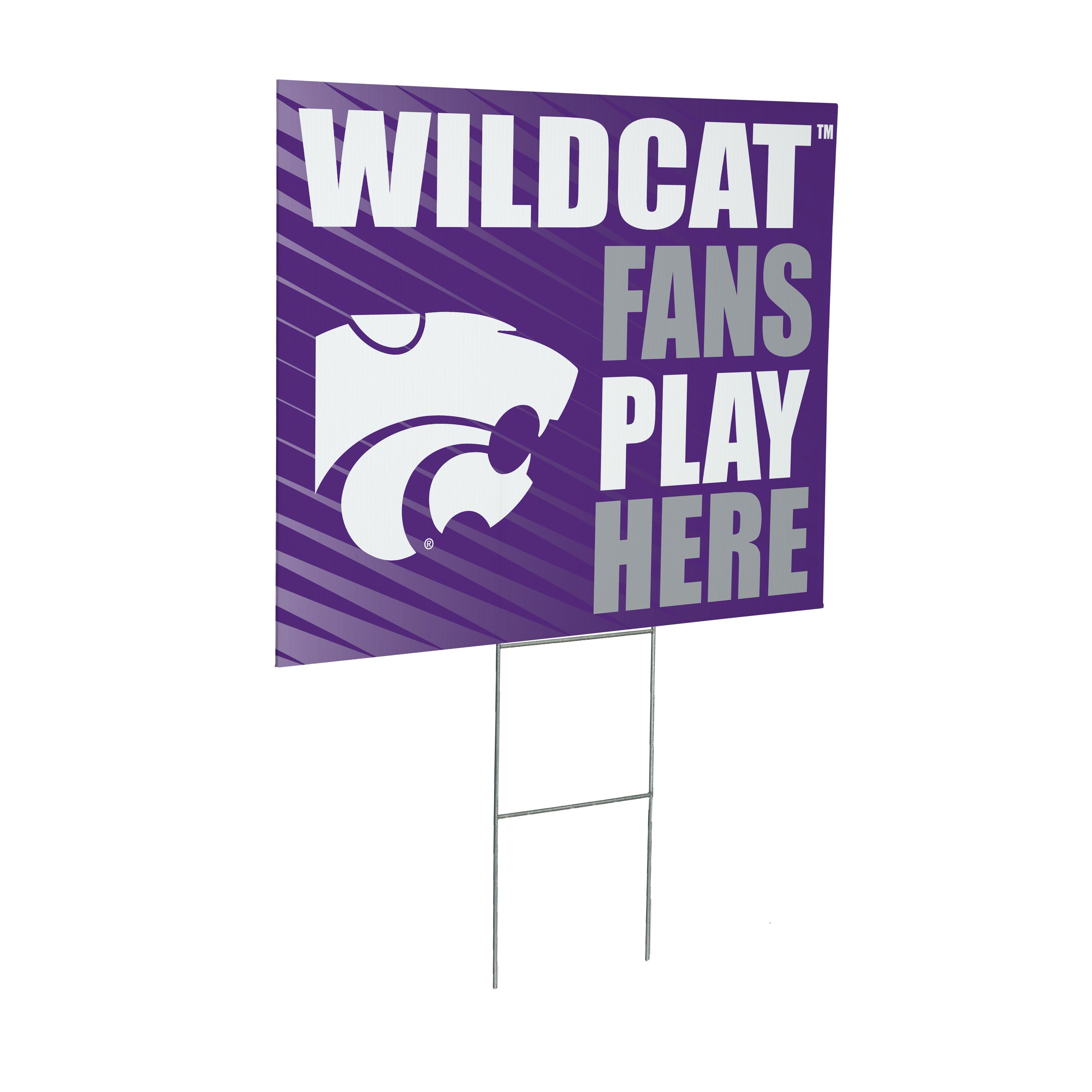 Kansas State University Coroplast Yard Sign "Fans Play Here"