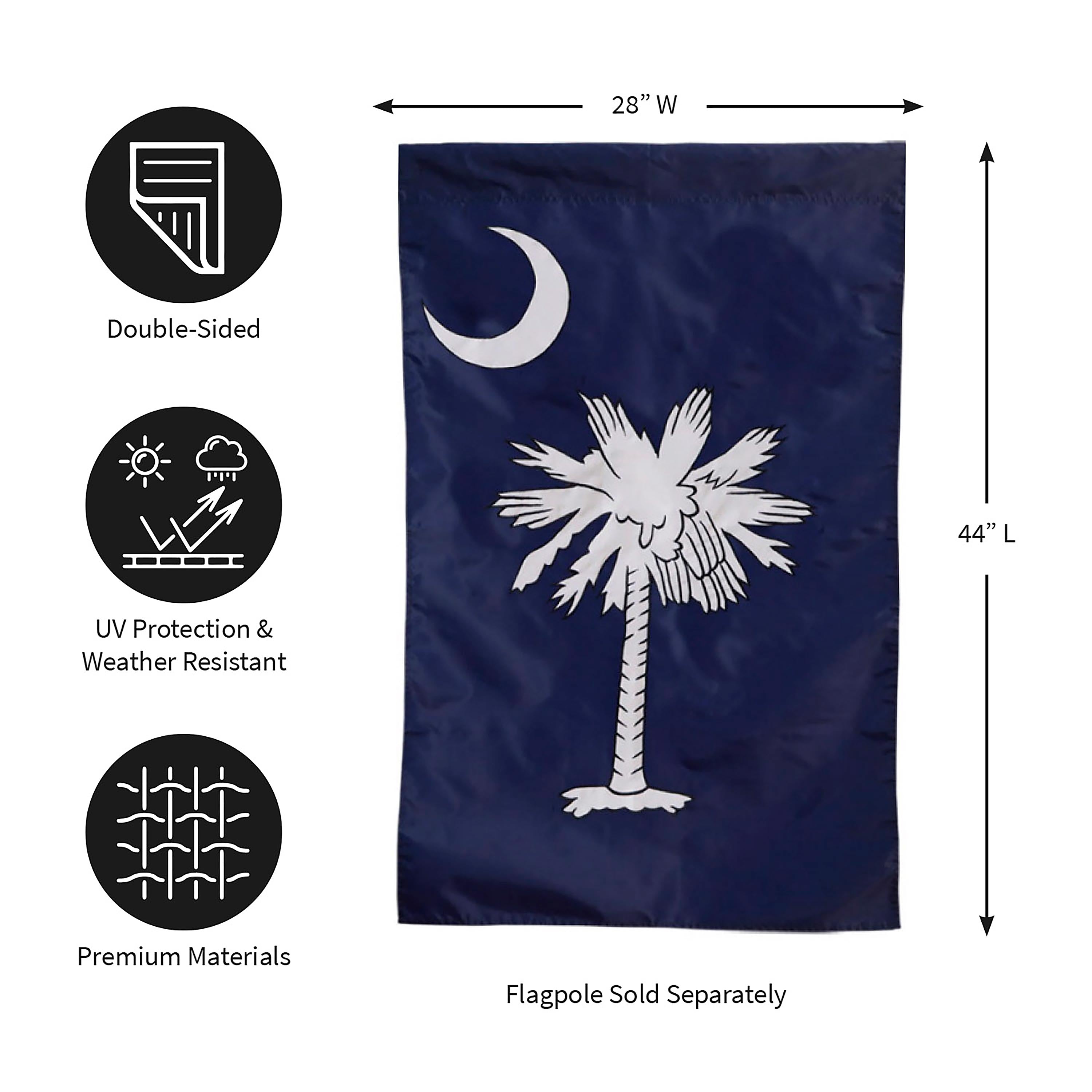 South Carolina House Applique Flag