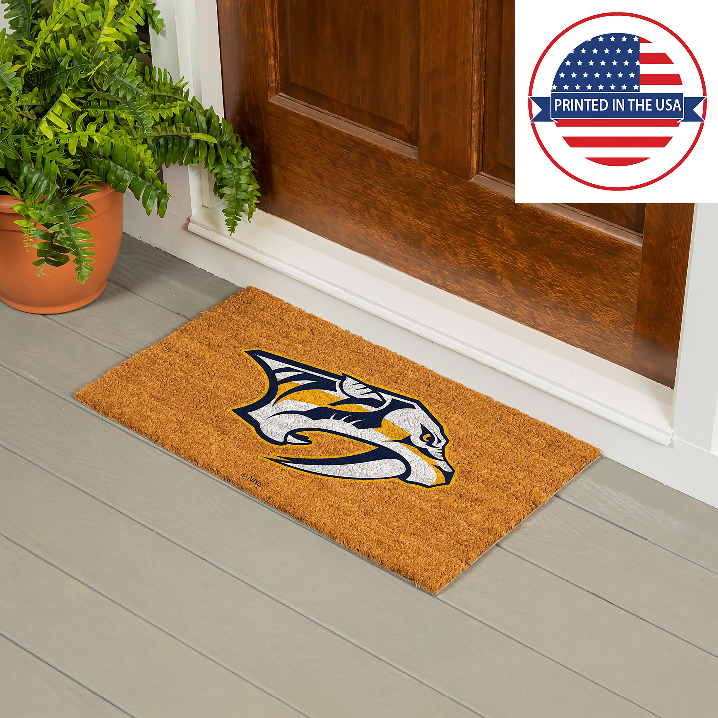 Coir Mat, 16"x28", Nashville Predators