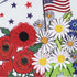 Patriotic Floral Applique Garden Flag