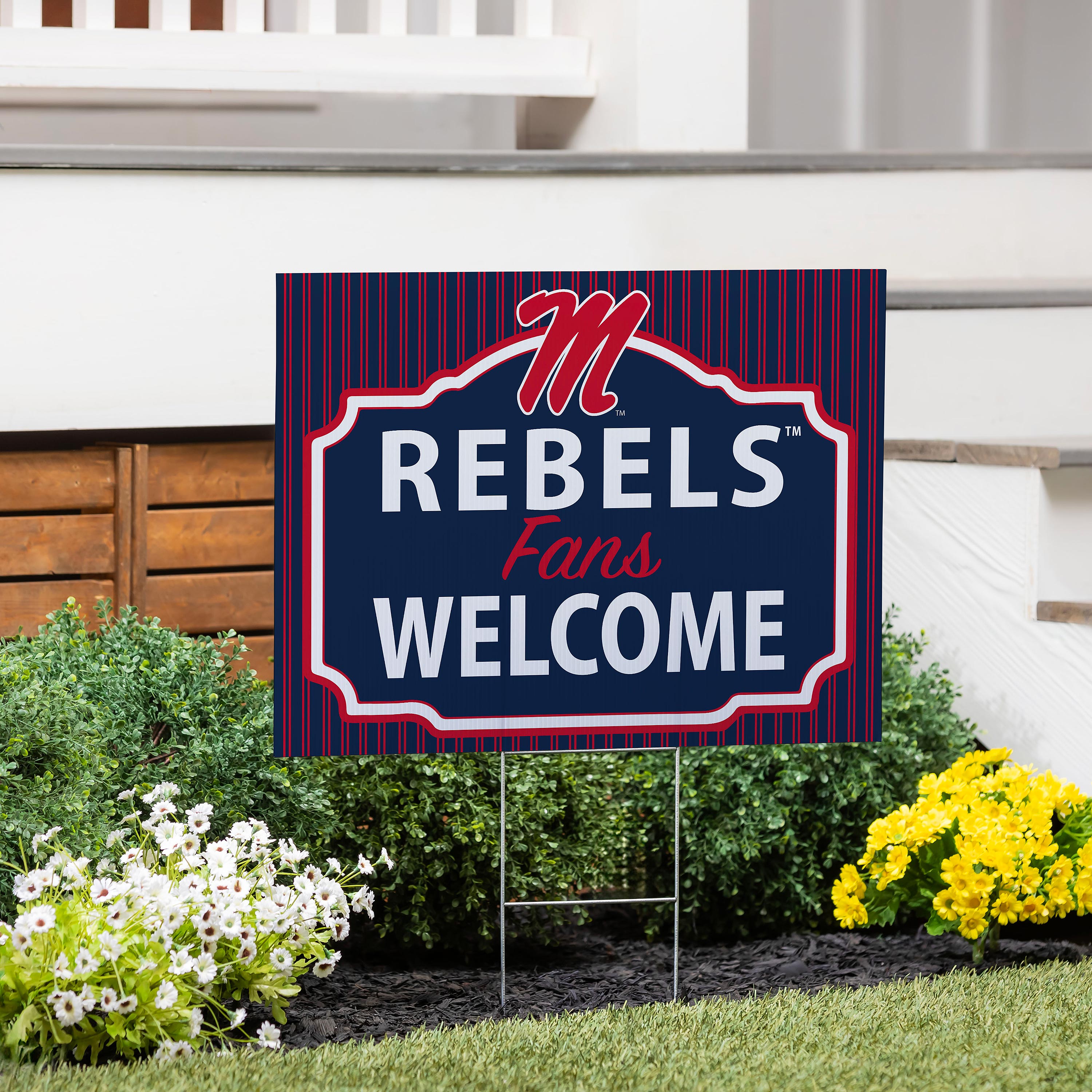 University of Mississippi Coroplast Yard Sign, "Fans Welcome"