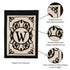 Cambridge Monogram Garden Applique Flag, Letter W