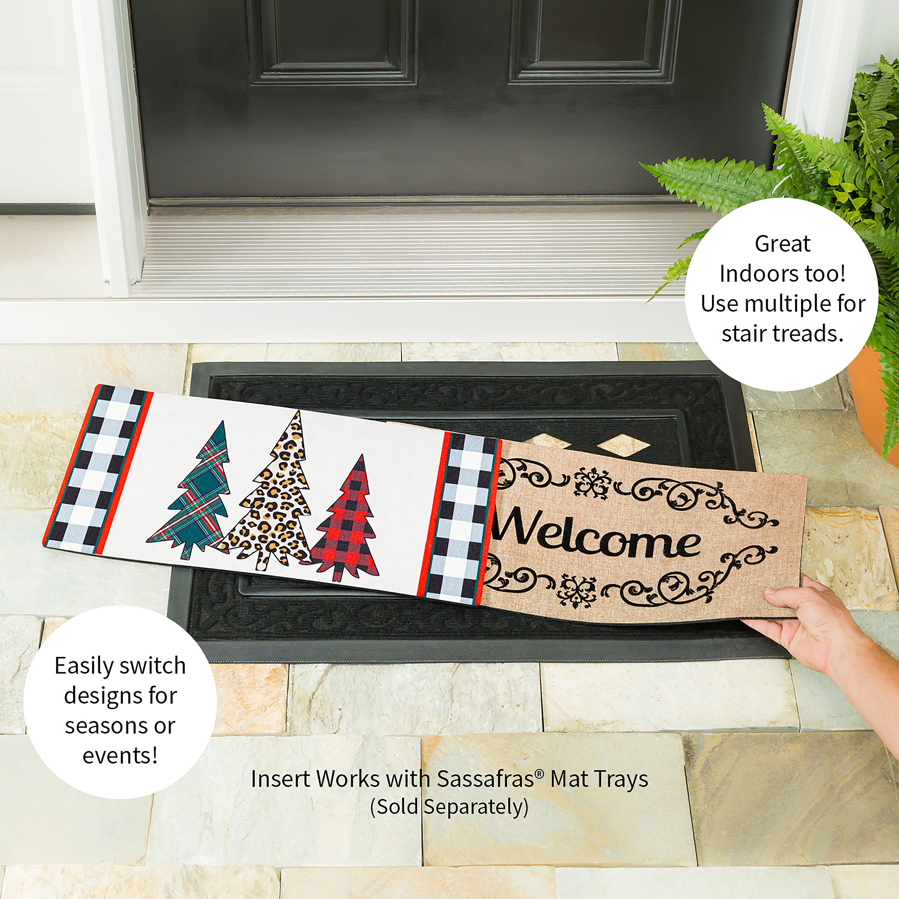Mixed Print Christmas Trees Sassafras Switch Mat