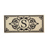 Cambridge Monogram Burlap Sassafras Switch Mat, Letter S