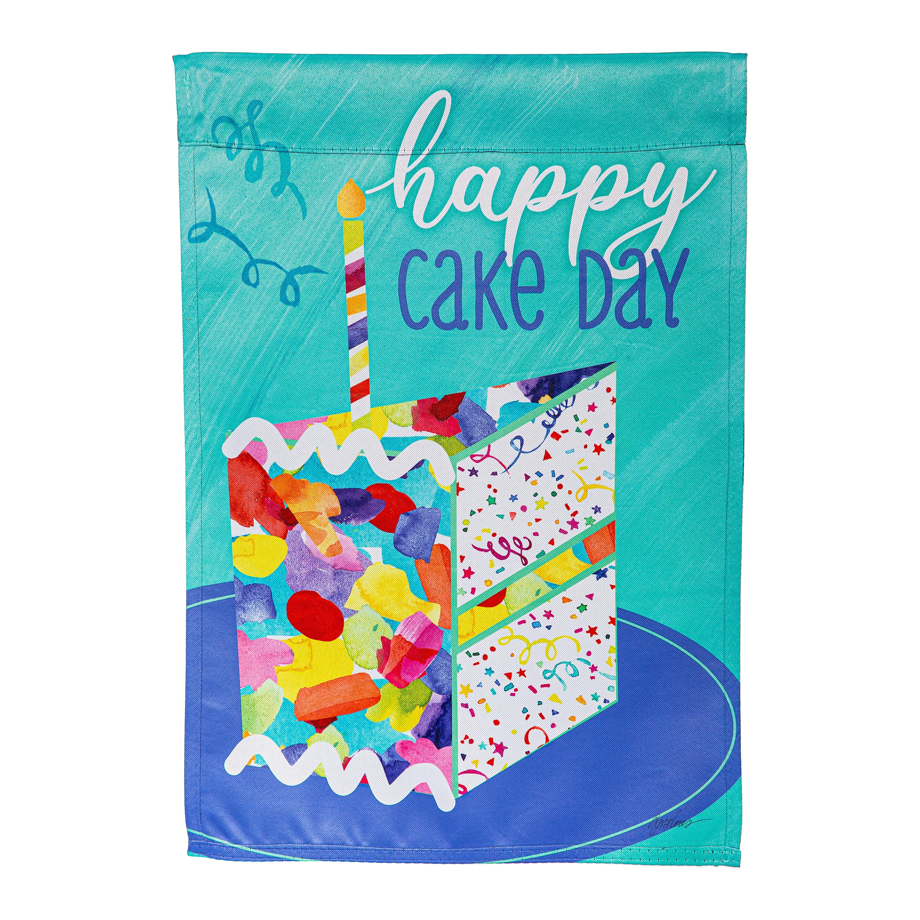 Birthday Party Reversible Suede Garden Flag