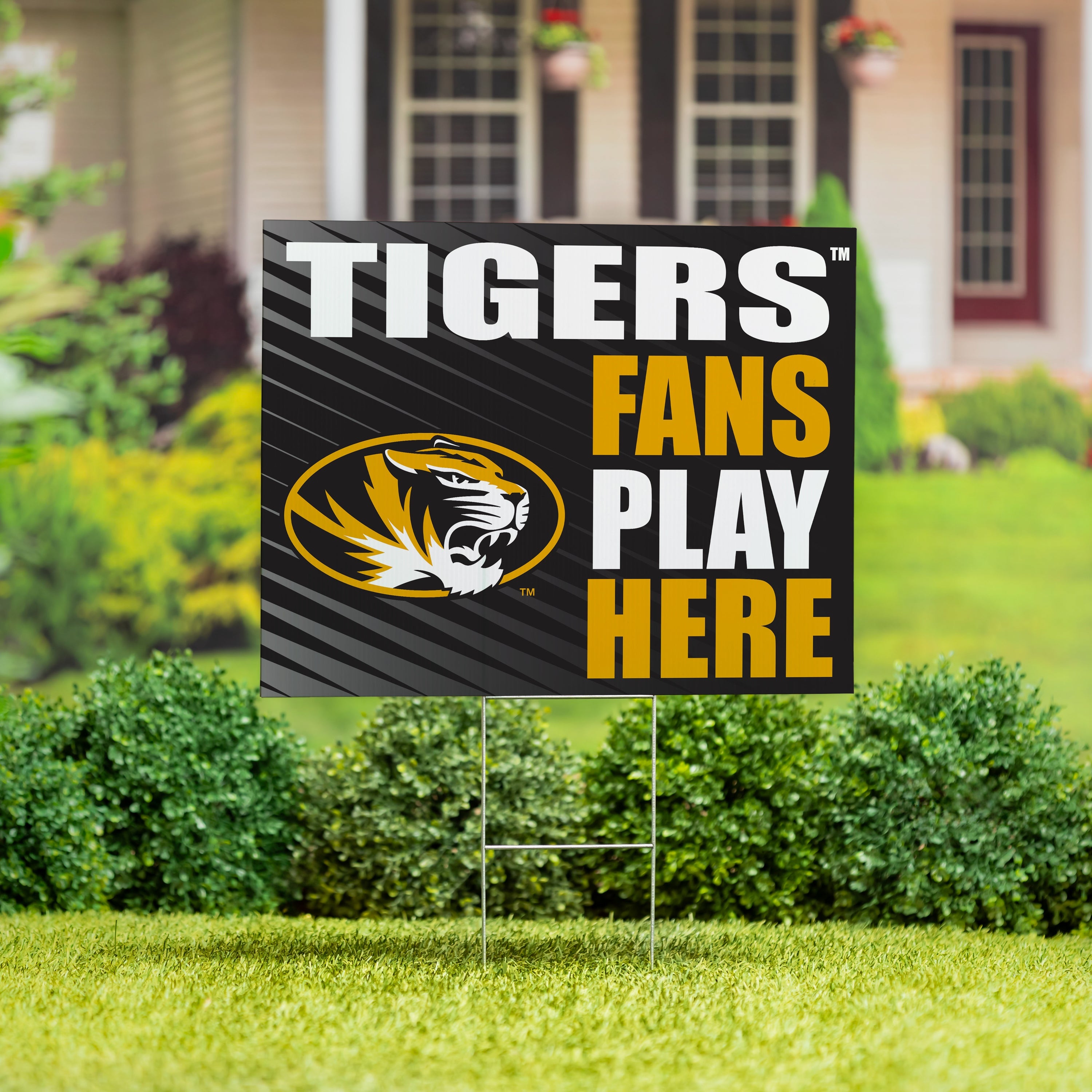 University of Missouri Coroplast Yard Sign "Fans Play Here"