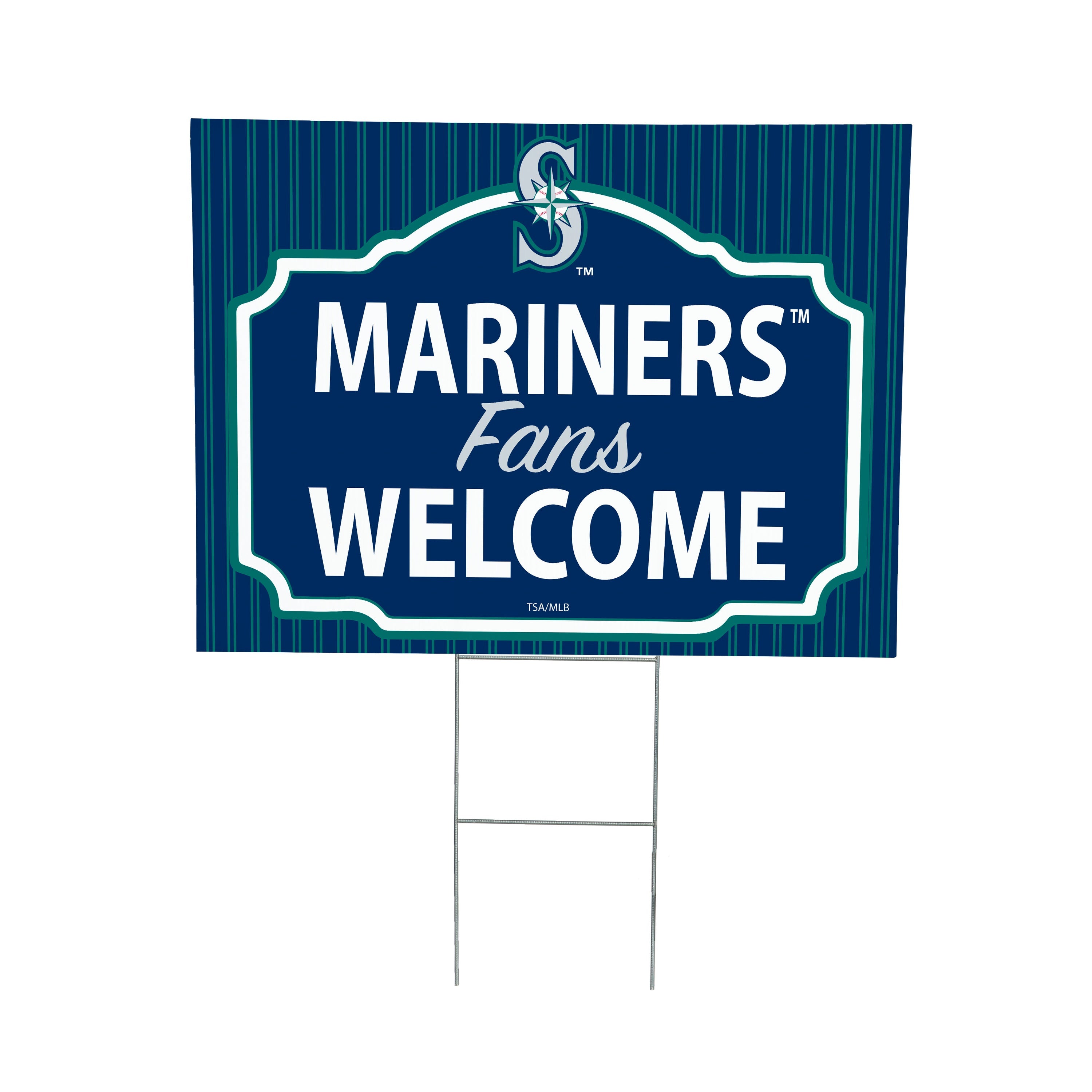 Seattle Mariners Coroplast Yard Sign, "Fans Welcome"