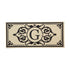 Cambridge Monogram Burlap Sassafras Switch Mat, Letter G