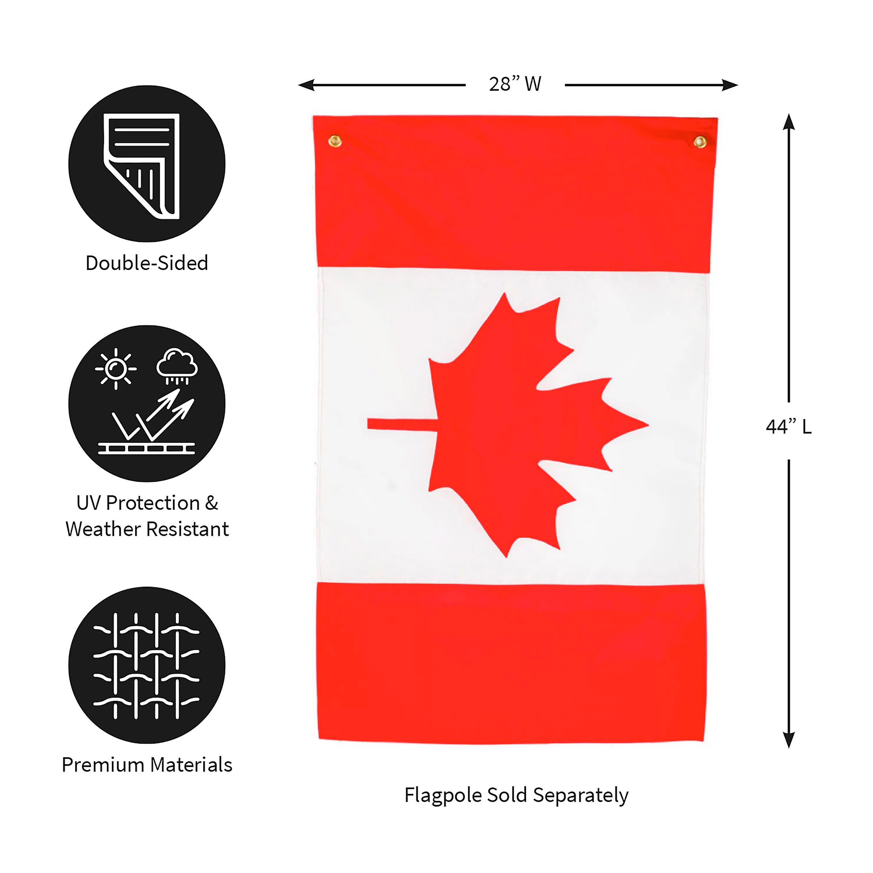 Canada House Applique Flag