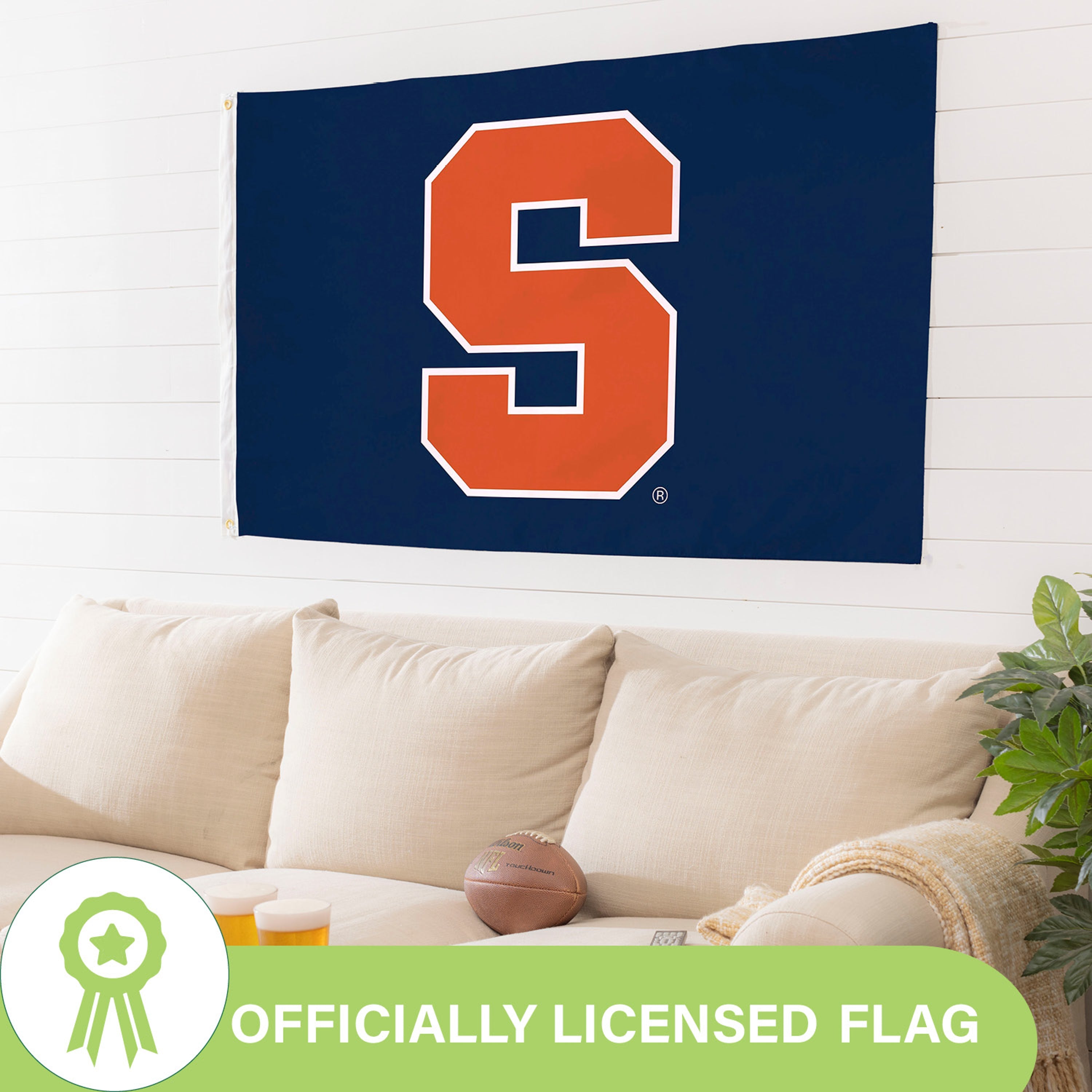 Syracuse University Single Sided Estate Flag with 2 Grommets, 3'x5'