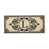Cambridge Monogram Burlap Sassafras Switch Mat, Letter L