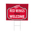 Detroit Red Wings Coroplast Yard Sign, "Fans Welcome"