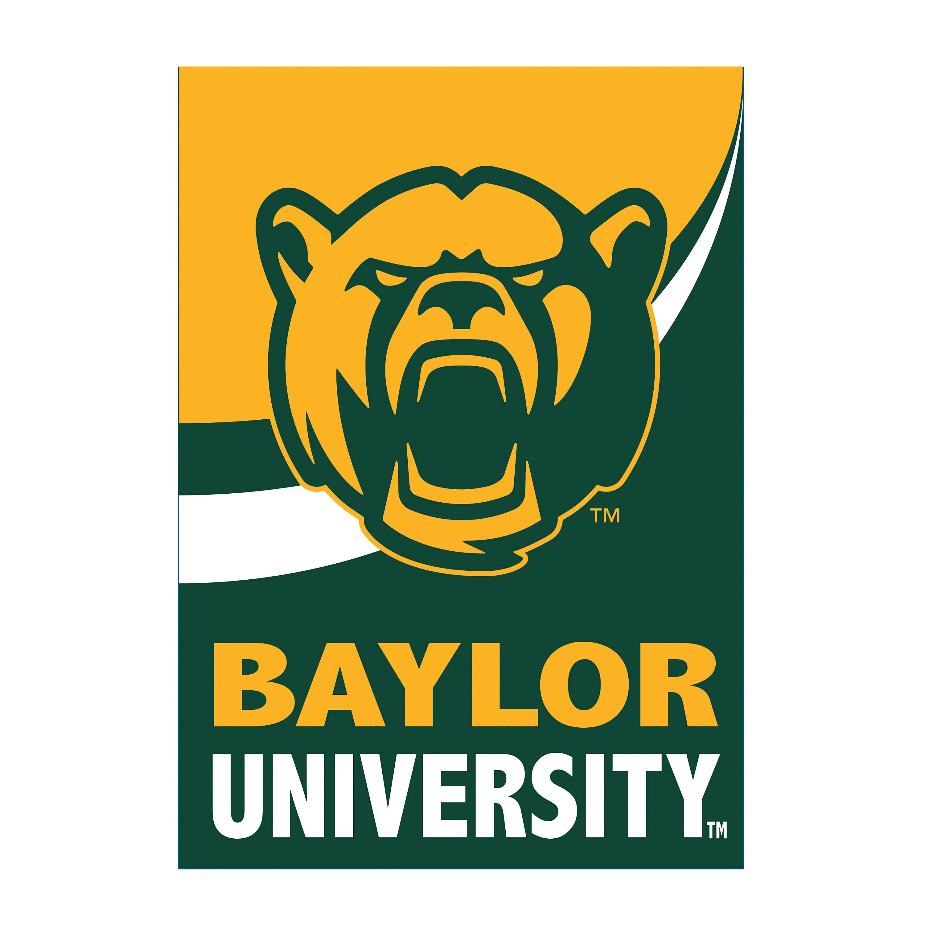 Baylor University Burlap Flag House Size