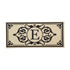 Cambridge Monogram Burlap Sassafras Switch Mat, Letter E