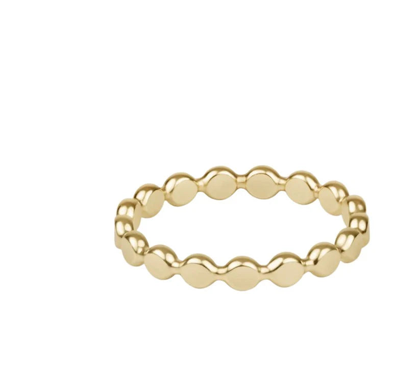 classic gold 2.5mm beaded disc ring by enewton by Enewton