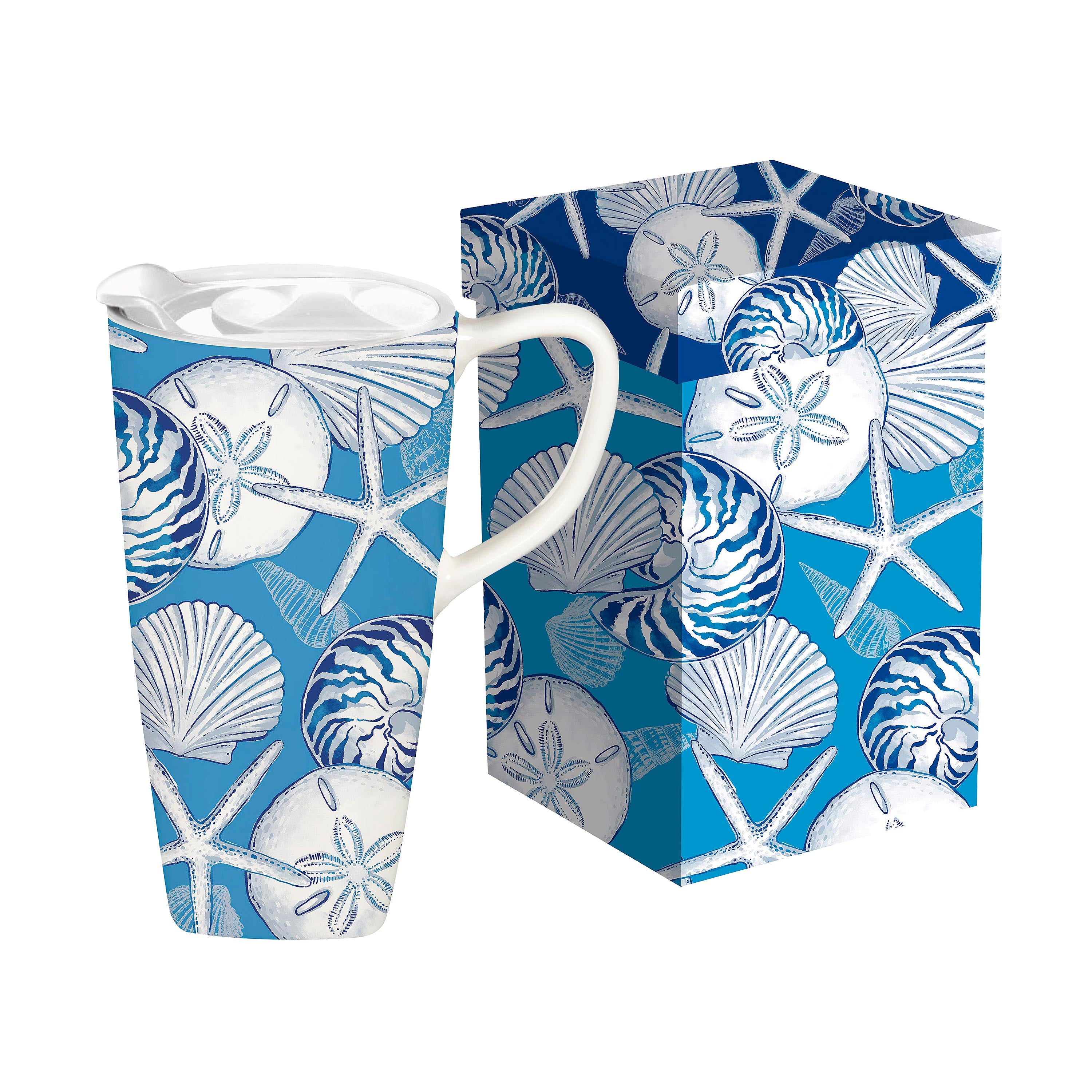 Shells Ceramic Perfect Cup, 17oz, Gift Box
