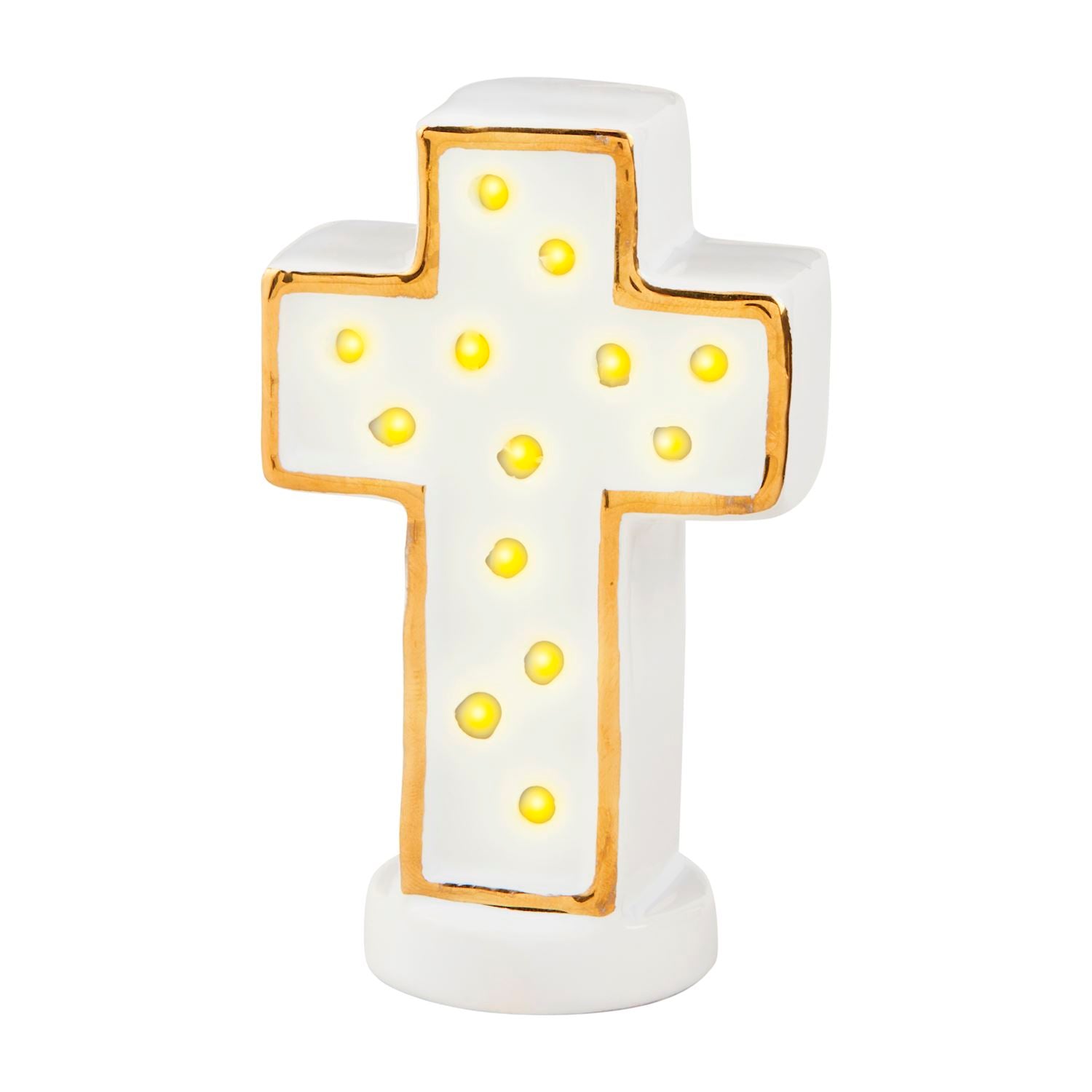 Cross Light Up Sitter  By Mud Pie